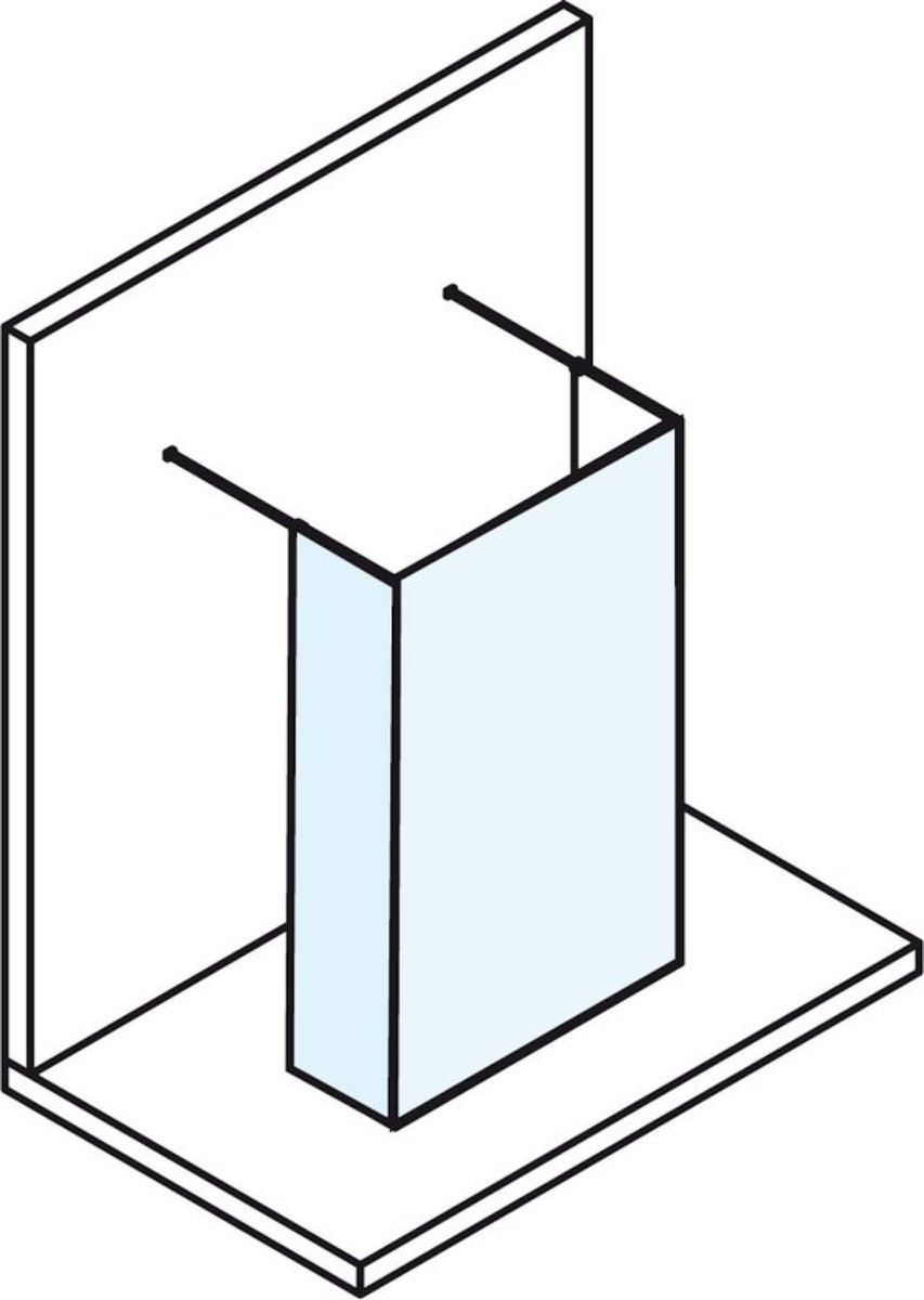 Boční zástěna ke sprchovým dveřím 88 cm Polysan Modular MS110B