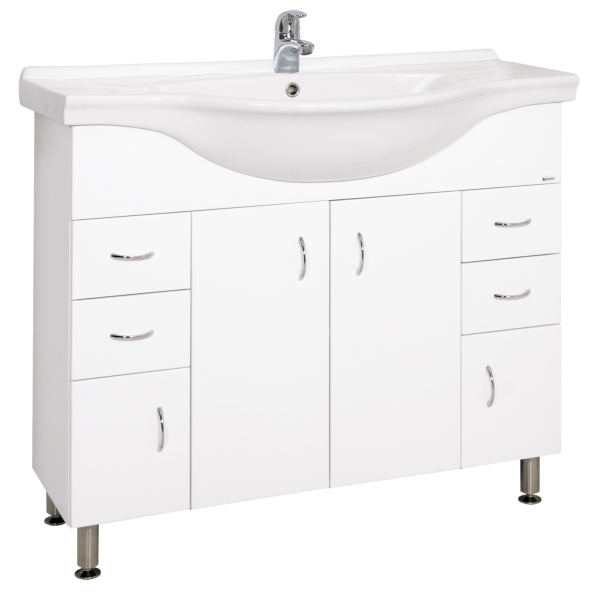 E-shop Koupelnová skříňka s umyvadlem Keramia Pro 102x55 cm bílá PRO100DV