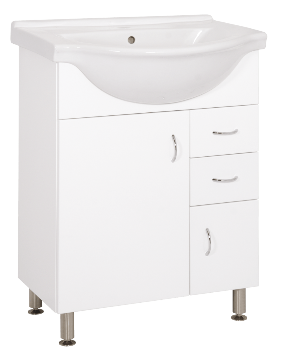 E-shop Koupelnová skříňka s umyvadlem Keramia Pro 60x50 cm bílá PRO60DV