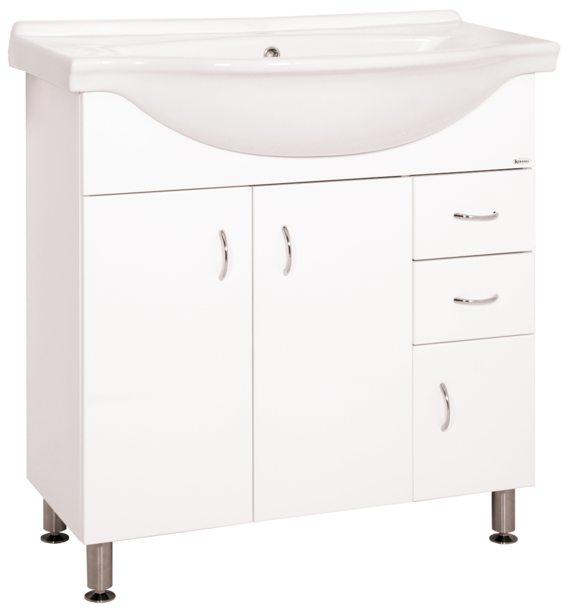 E-shop Koupelnová skříňka s umyvadlem Keramia Pro 80x50 cm bílá PRO80DV