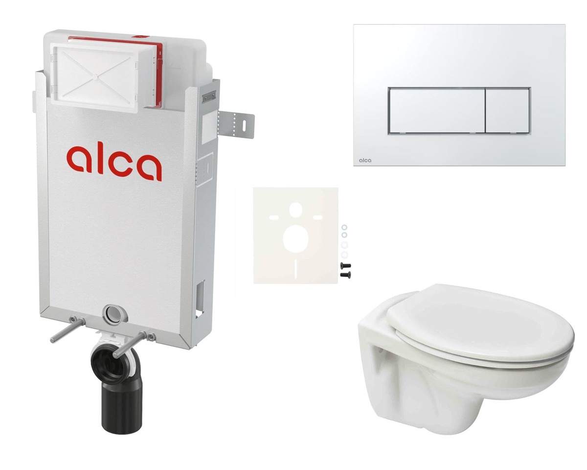 Cenově zvýhodněný závěsný WC set Alca k zazdění + WC S-Line S-line Pro SIKOAP8