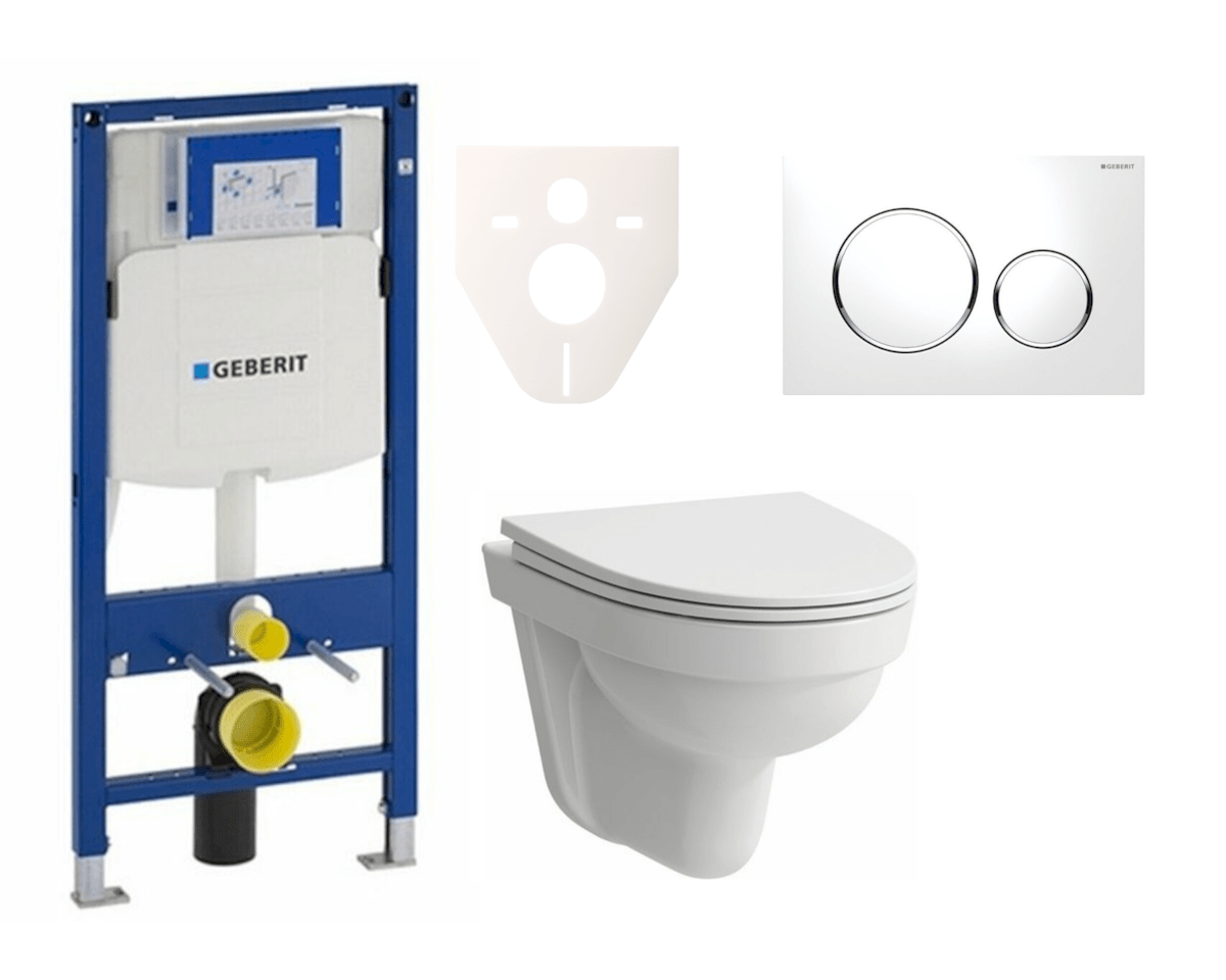 Cenově zvýhodněný závěsný WC set Geberit do lehkých stěn / předstěnová montáž+ WC Laufen Laufen Pro Nordic SIKOGES3H4