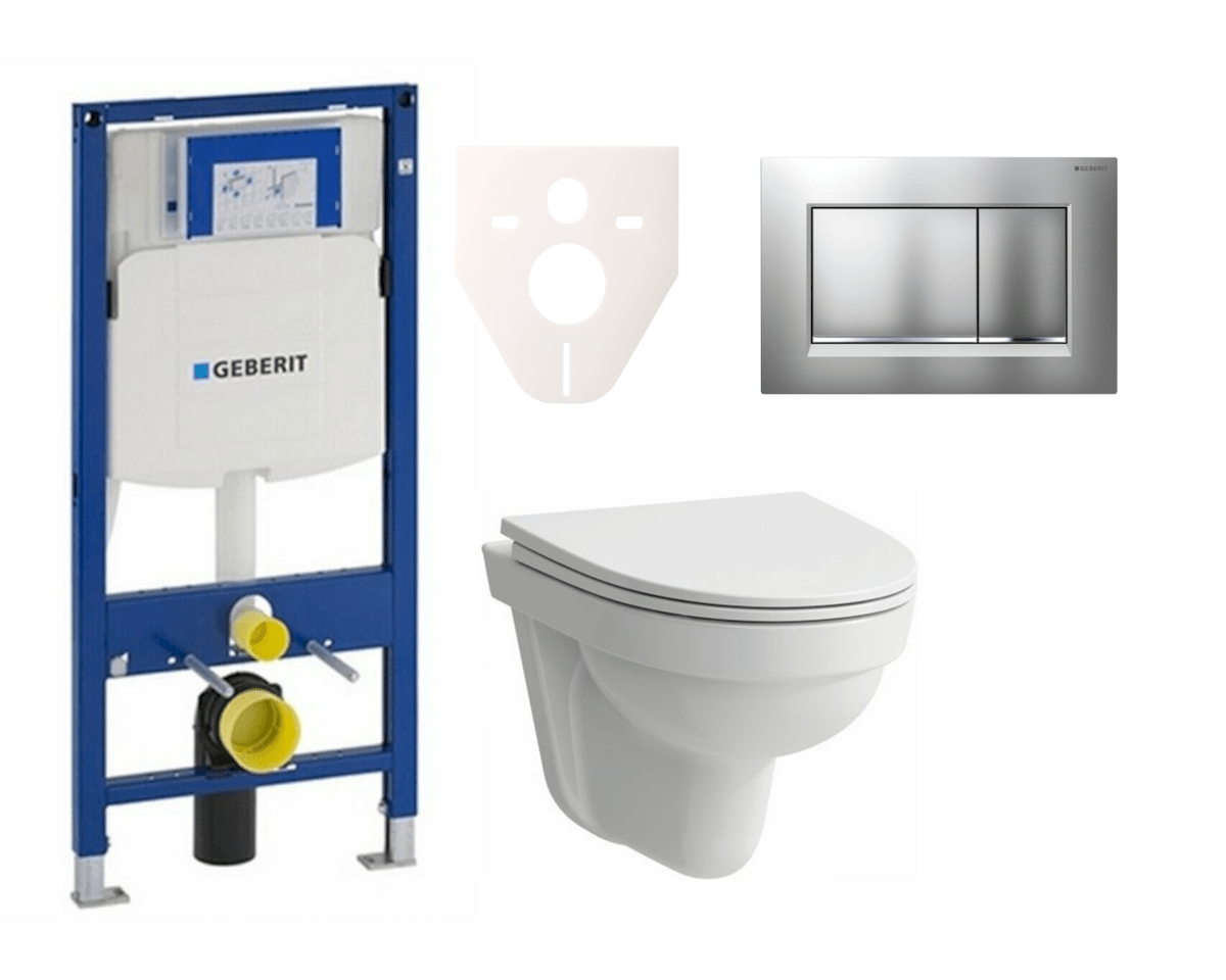 E-shop Cenově zvýhodněný závěsný WC set Geberit do lehkých stěn / předstěnová montáž+ WC Laufen Laufen Pro Nordic SIKOGES3H7