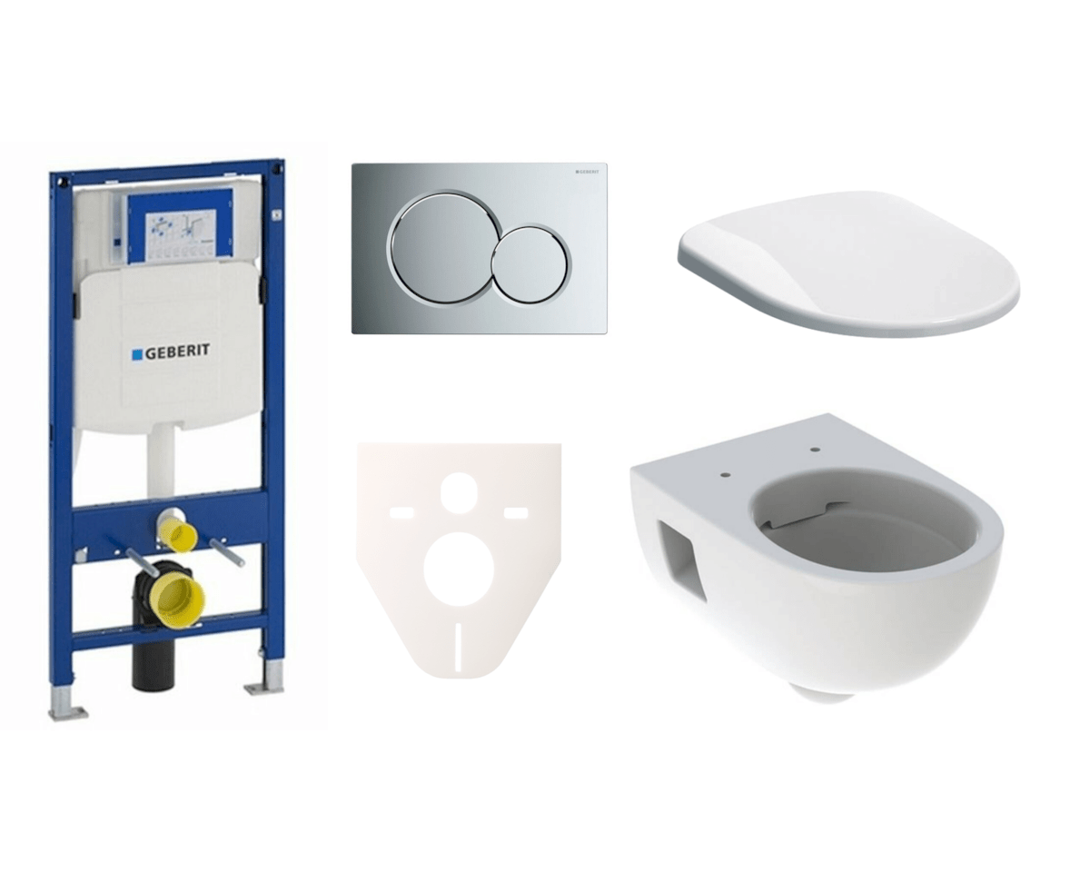 E-shop Cenově zvýhodněný závěsný WC set Geberit do lehkých stěn / předstěnová montáž+ WC Geberit Selnova SIKOGES3S2