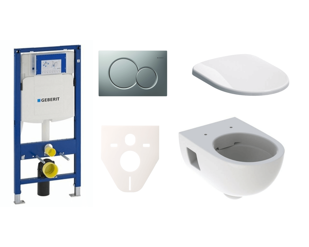 E-shop Cenově zvýhodněný závěsný WC set Geberit do lehkých stěn / předstěnová montáž+ WC Geberit Selnova SIKOGES3S3