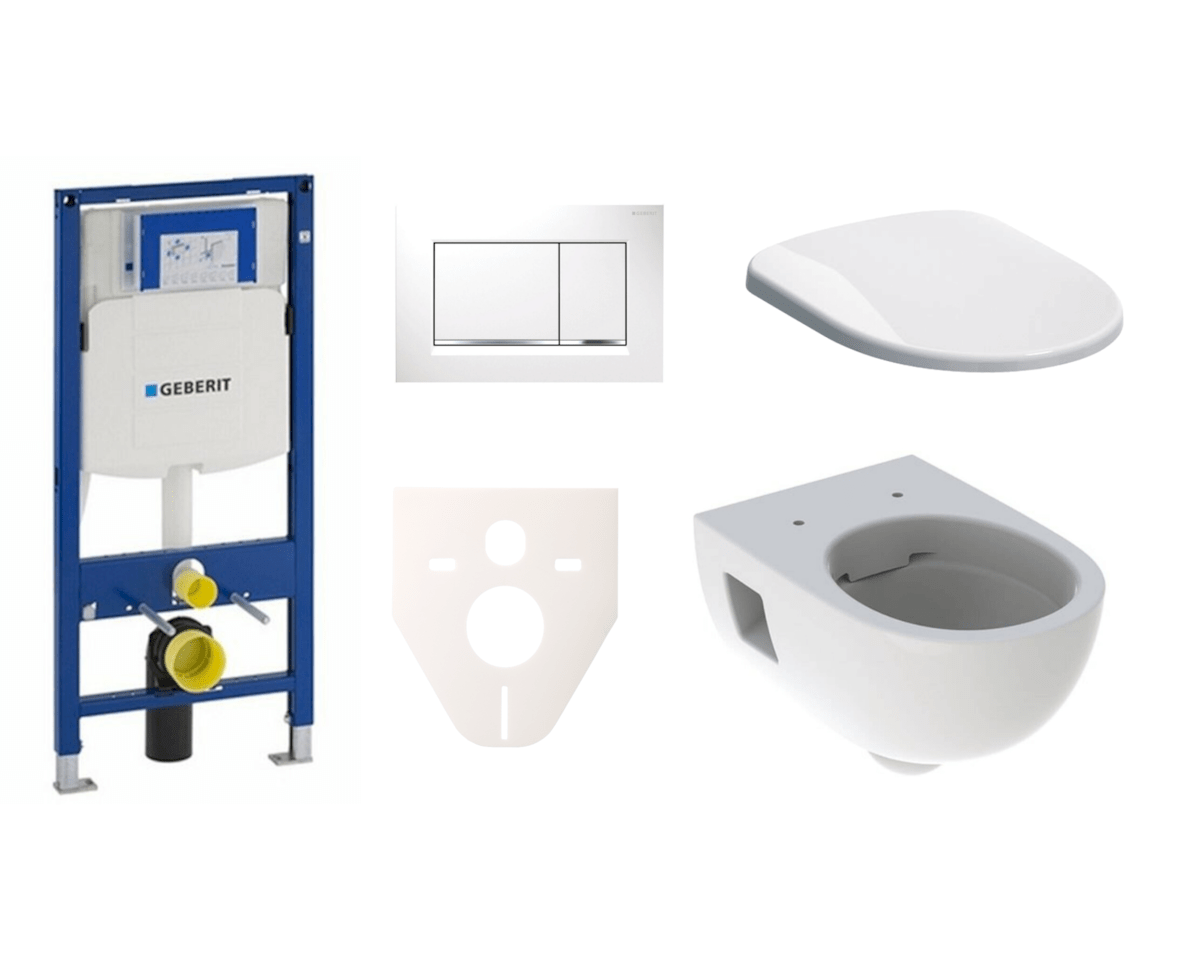 E-shop Cenově zvýhodněný závěsný WC set Geberit do lehkých stěn / předstěnová montáž+ WC Geberit Selnova SIKOGES3S5