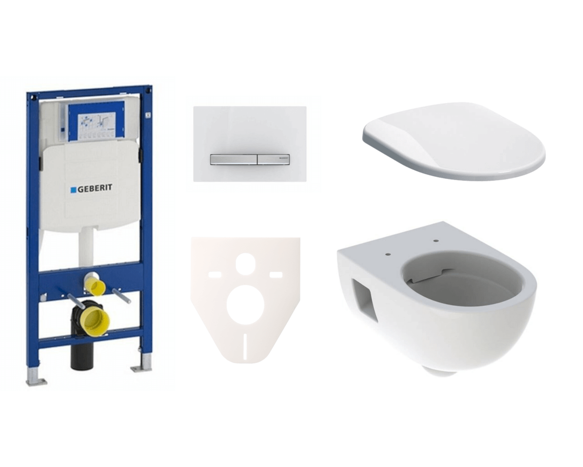 E-shop Cenově zvýhodněný závěsný WC set Geberit do lehkých stěn / předstěnová montáž+ WC Geberit Selnova SIKOGES3S8