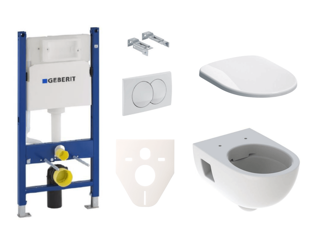 E-shop Cenově zvýhodněný závěsný WC set Geberit do lehkých stěn / předstěnová montáž+ WC Geberit Selnova SIKOGES5S0