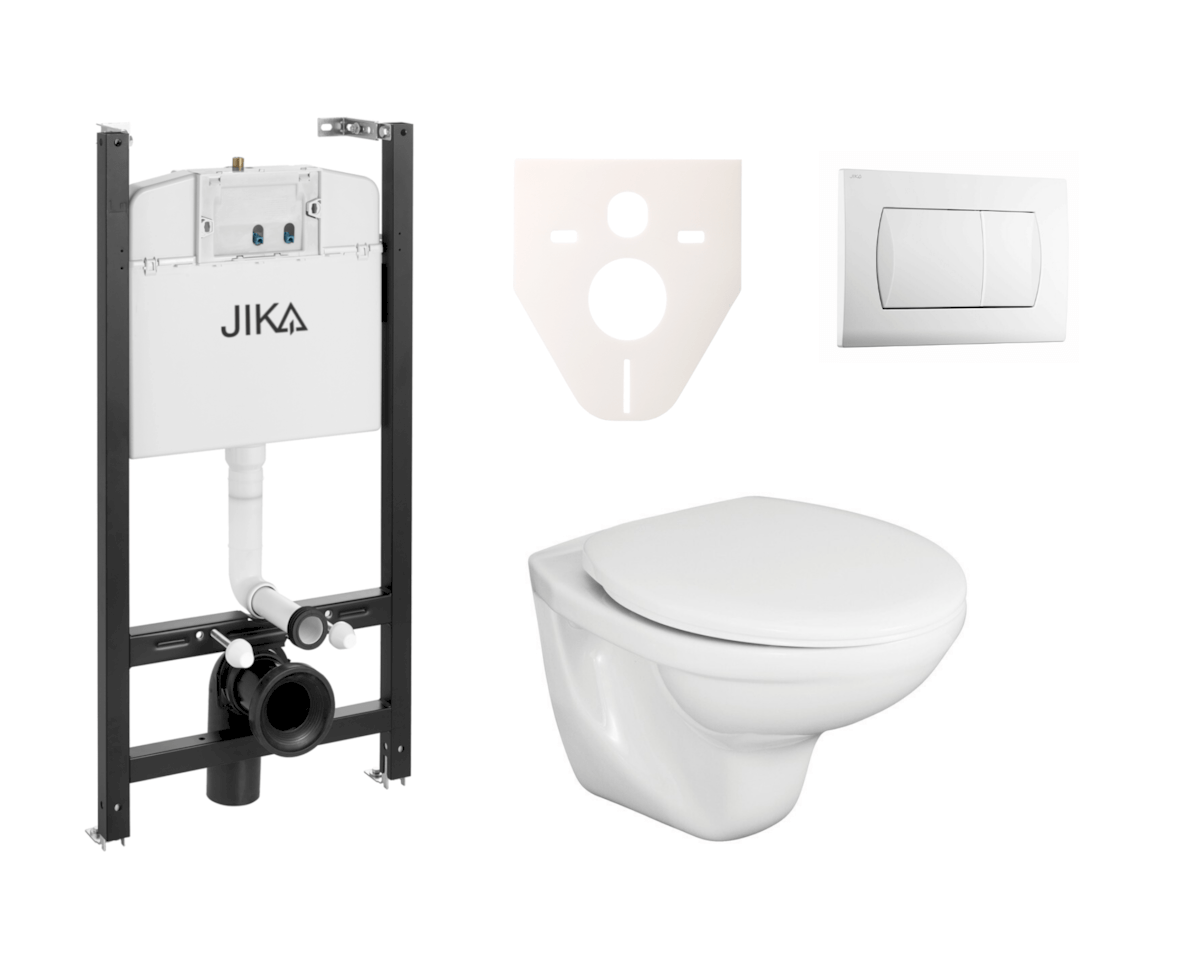 E-shop Cenově zvýhodněný závěsný WC set Jika do lehkých stěn / předstěnová montáž+ WC Fayans Neo SIKOJSJ1