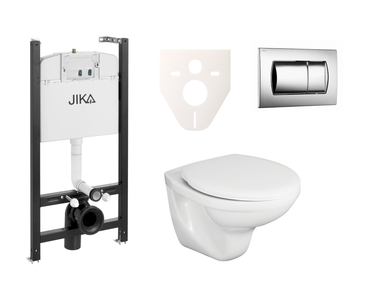 E-shop Cenově zvýhodněný závěsný WC set Jika do lehkých stěn / předstěnová montáž+ WC Fayans Neo SIKOJSJ2