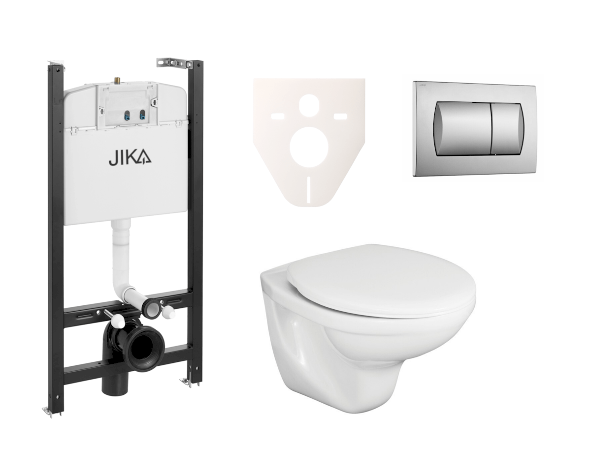 E-shop Cenově zvýhodněný závěsný WC set Jika do lehkých stěn / předstěnová montáž+ WC Fayans Neo SIKOJSJ3
