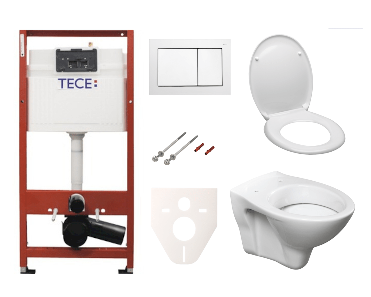 E-shop Cenově zvýhodněný závěsný WC set TECE do lehkých stěn / předstěnová montáž+ WC S-Line S-line Pro SIKOTSD0