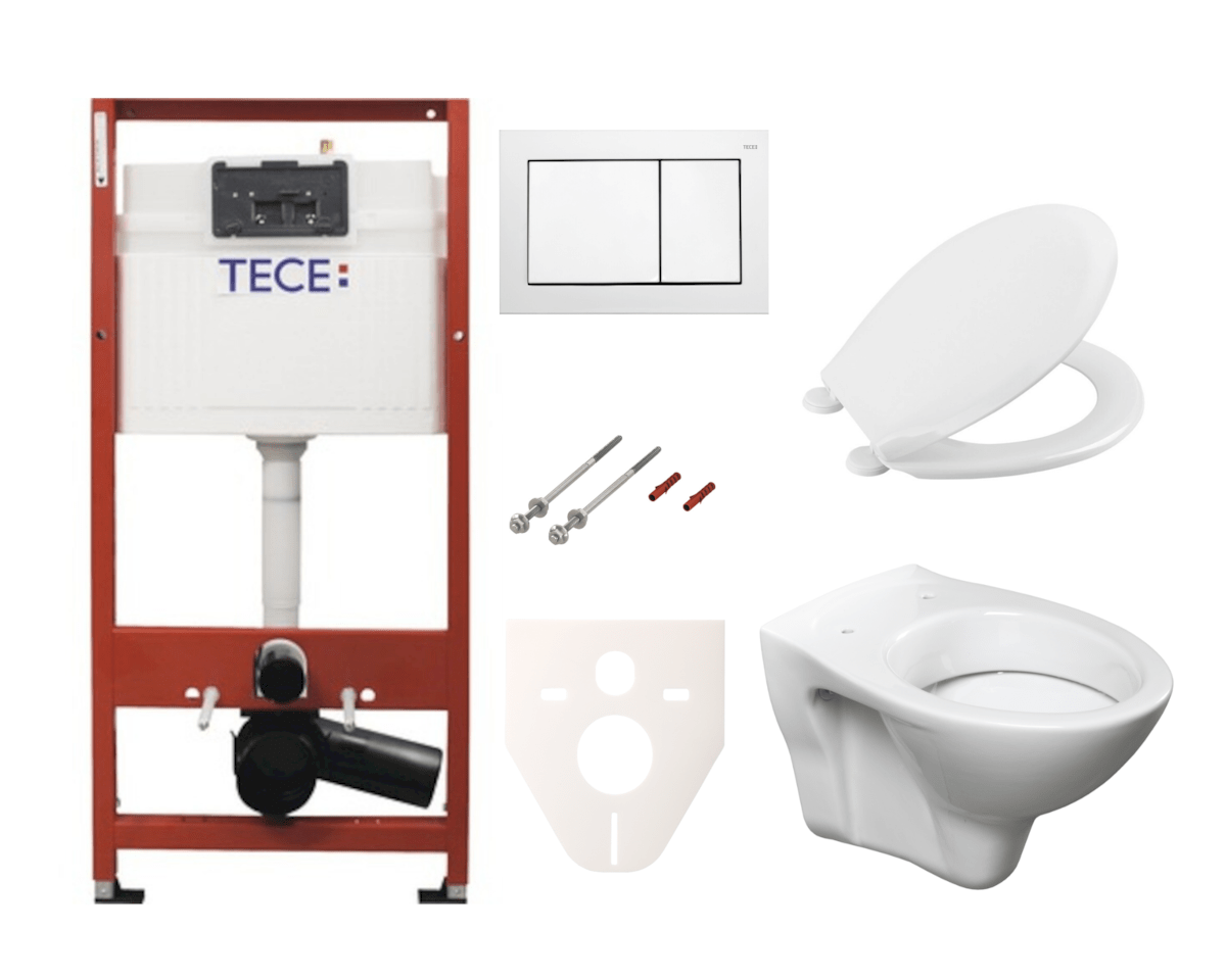 E-shop Cenově zvýhodněný závěsný WC set TECE do lehkých stěn / předstěnová montáž+ WC S-Line S-line Pro SIKOTSR0