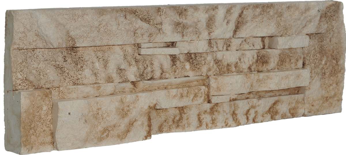 E-shop Obklad Vaspo kámen lámaný béžovohnědá 10,7x36 cm reliéfní V53004