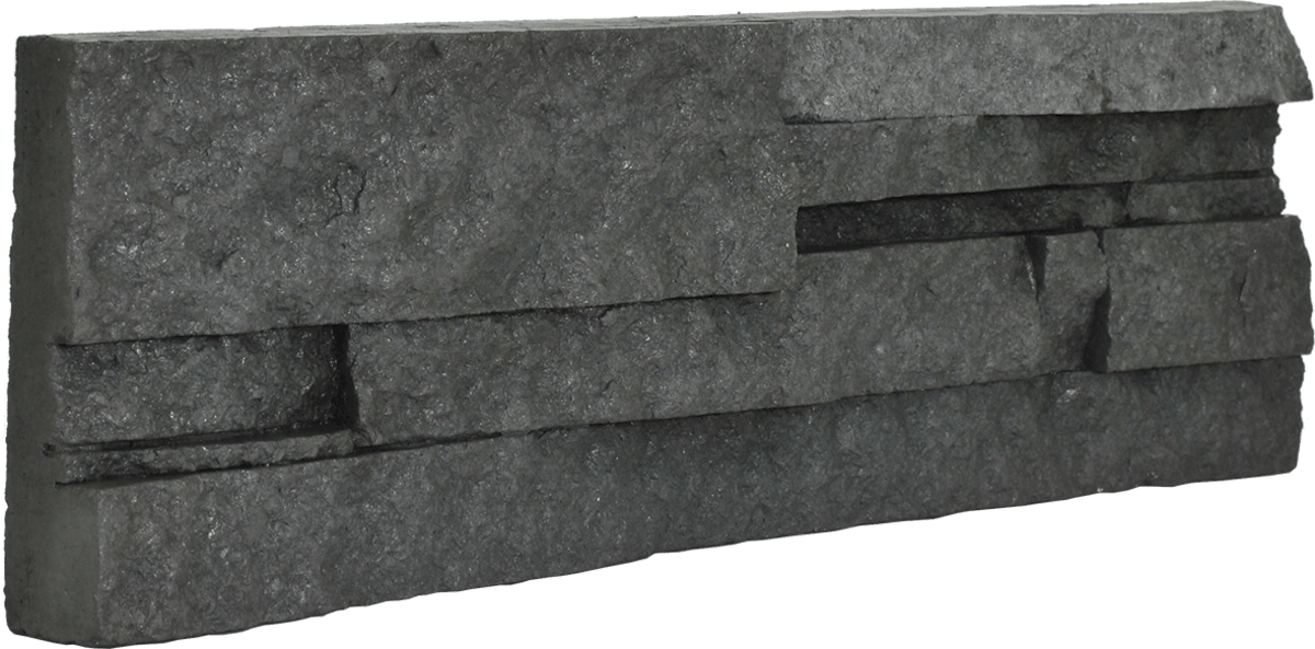 E-shop Obklad Vaspo Kámen lámaný tmavě šedá 10,7x36 cm reliéfní V53006