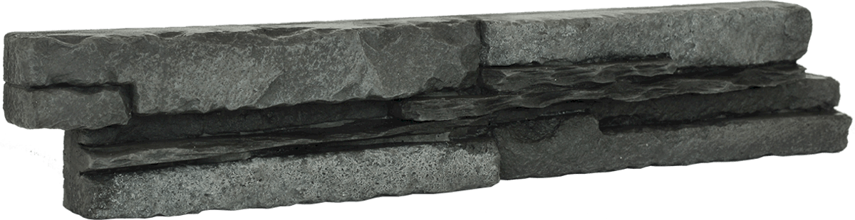 E-shop Obklad Vaspo kámen považan černá 6,7x37,5 cm reliéfní V53201