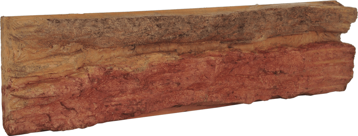 E-shop Obklad Vaspo skála ohnivá oranžovočervená 8,6x38,8 cm reliéfní V55100