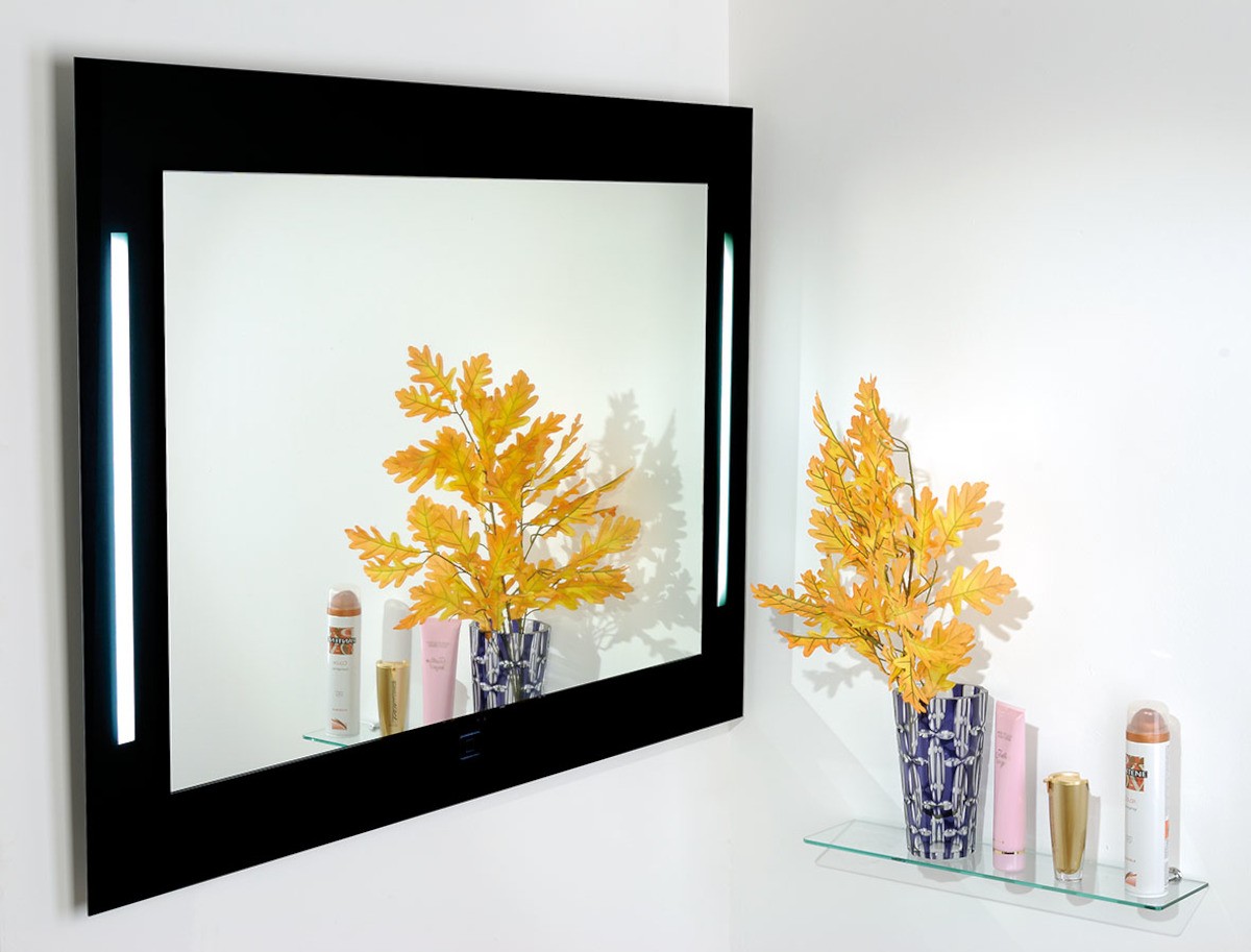 E-shop Zrcadlo s osvětlením Amirro Pharos 110x80 cm černošedá 900-773