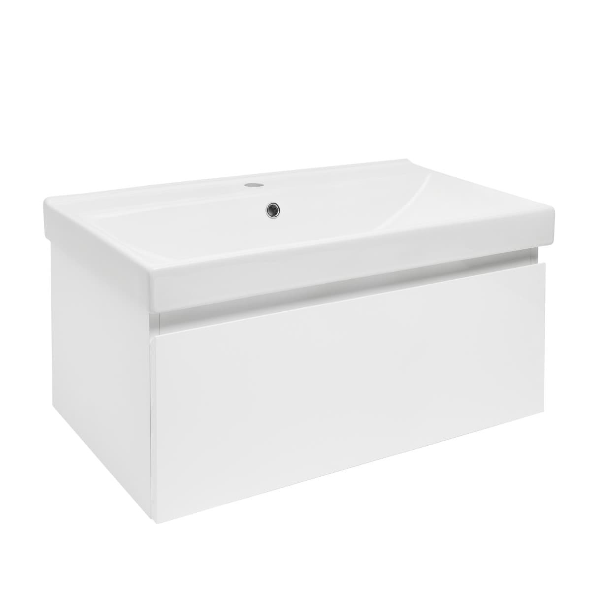 Koupelnová skříňka s umyvadlem SAT B-Way 79x30x45 cm bílá lesk BWAY80WU1